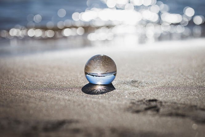 calm beach reflection and brain perception